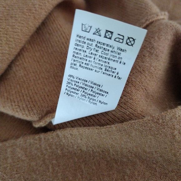 RIVER Island off shoulder sweater with contrasting red/black stripe. Sz. 10 - Picture 6 of 8